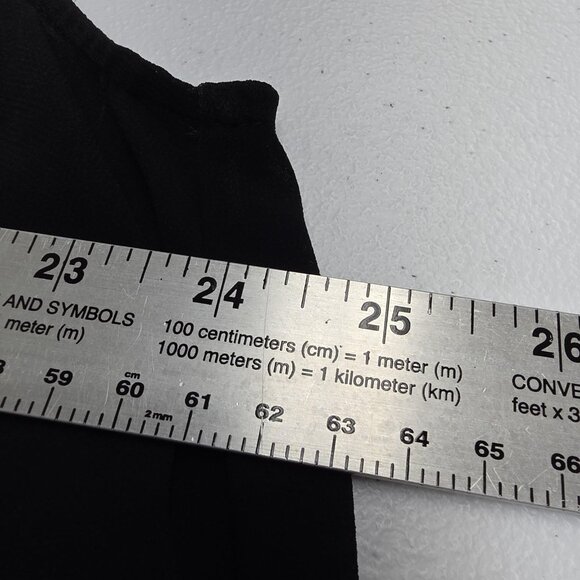 Maurices Shirt Womens 2X Black Sleeveless Button Sheer Leopard Trim Chiffon - Picture 8 of 9